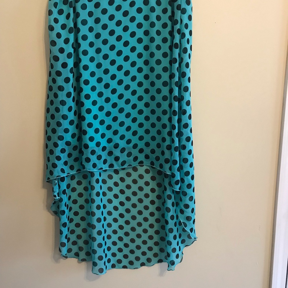 Black and Blue High Low Skirt